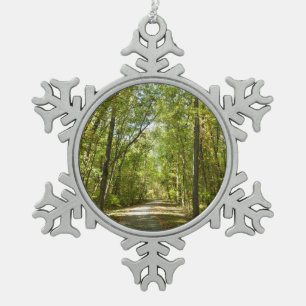 Lake Kittamaquandi Trail in Columbia Maryland Schneeflocken Zinn-Ornament