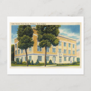 Lake Landkreis Court House in Madison, South Dakot Postkarte
