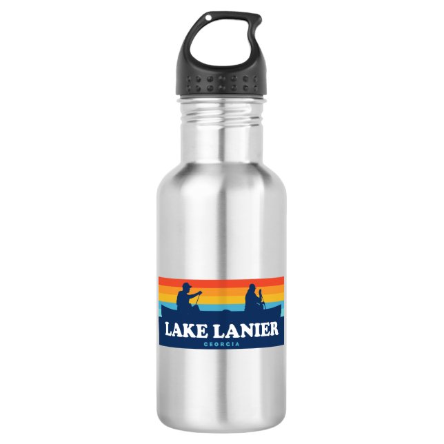 Lake Lanier Georgia Canoe Edelstahlflasche (Vorderseite)