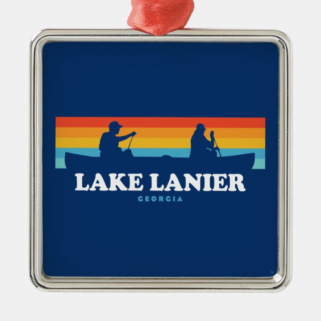 Lake Lanier Georgia Canoe Ornament Aus Metall (Vorne)
