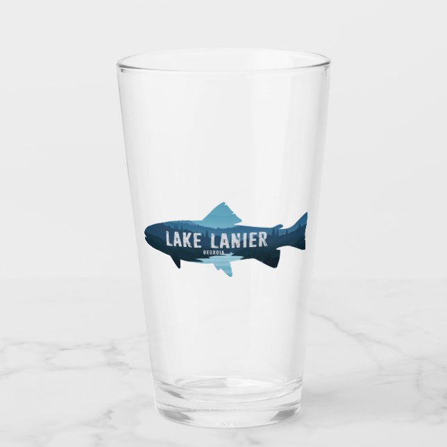 Lake Lanier Georgia Fisch Glas (Vorderseite)