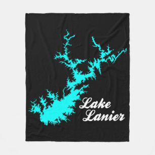 Lake Lanier Georgia Uferkarte Fleece-Decke Fleecedecke