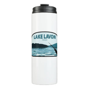 Lake Lavon Texas Fishing Rod Thermosbecher