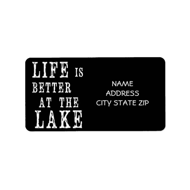 **LAKE LIFE** ÉTIQUETTE D'ADRESSE DE RETOUR POUR P (Devant)