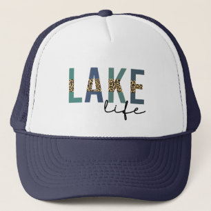 Lake Life Happy Place Lake House CheetahTypografie Truckerkappe