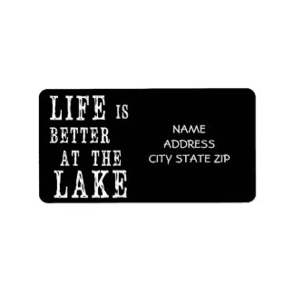 **LAKE LIFE** RÜCKKEHR-ADRESSE FÜR FISCHEREI ADRESSAUFKLEBER