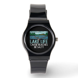 Lake Life Salty Beaches Armbanduhr