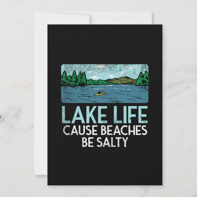 Lake Life Salty Beaches Einladung (Vorderseite)