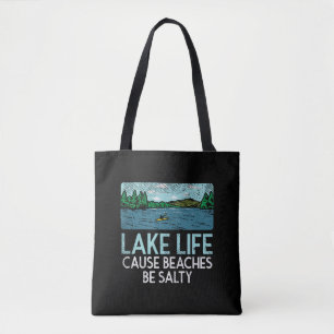 Lake Life Salty Beaches Tasche