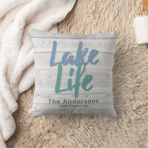 Lake Life Wood Dock Kissen