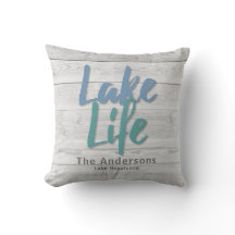 Lake Life Wood Dock Kissen