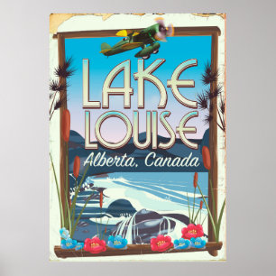 Lake Louise, Alberta Affiche de voyage du Canada