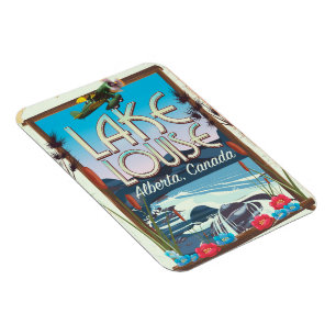 Lake Louise, Alberta Canada Reiseplakat Magnet