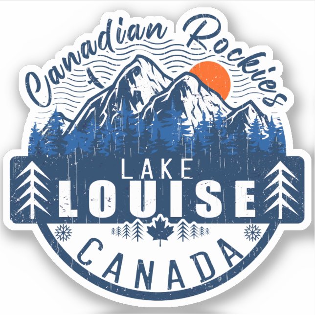 Lake Louise Alberta Canada Travel Ski Souvenirs Aufkleber (Vorderseite)