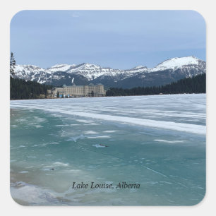 Lake Louise, Alberta, Kanadische Rocky Mountains Quadratischer Aufkleber