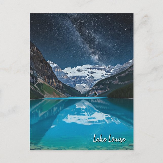 Lake Louise - Banff National Park Night Postkarte (Vorderseite)