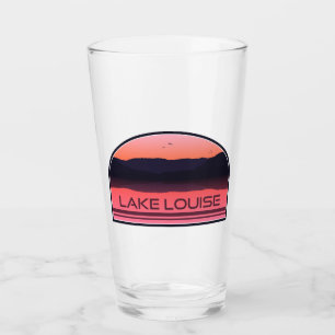 Lake Louise Banff National Park Red Sunrise Glas