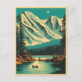 Lake Louise Banff National Park Retro Travel Postkarte