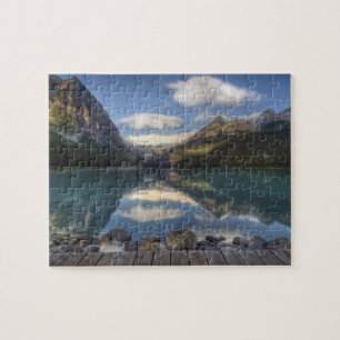 Lake Louise bei Sonnenaufgang, Banff-Nationalpark,