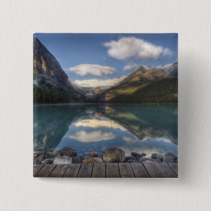 Lake Louise bei Sonnenaufgang, Banff-Nationalpark, Button