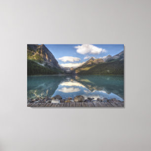 Lake Louise bei Sonnenaufgang, Banff-Nationalpark, Leinwanddruck
