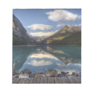 Lake Louise bei Sonnenaufgang, Banff-Nationalpark, Notizblock