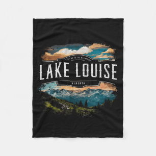 Lake Louise Berge Alberta Wandern Outdoor Vint Fleecedecke