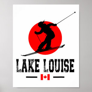 Lake Louise Canada Ski Resort Rocky Mountains Skii Poster