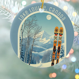 Lake Louise Canada ski souvenir Keramik Ornament