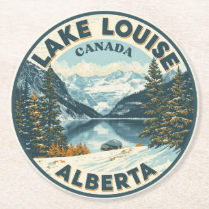Lake Louise Kanada Reise Geschenk Banff Nationalpa Runder Pappuntersetzer