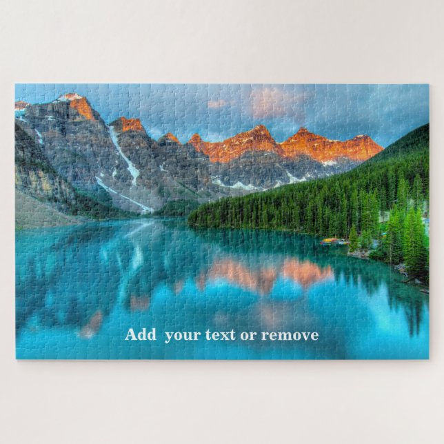 Lake Louise, Kanada und reflektierte Berge, (Horizontal)