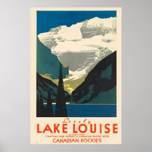 Lake Louise Kanada Vintage Reiseplakat Poster