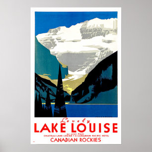 Lake Louise, Kanadische Rockies, Kanada, vintage Poster