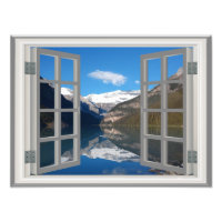 Lake Louise Mountain Reflection Lake Imitats Windo