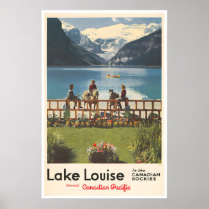 Lake Louise Reiseplakat Angelsport Retro Kanada Poster