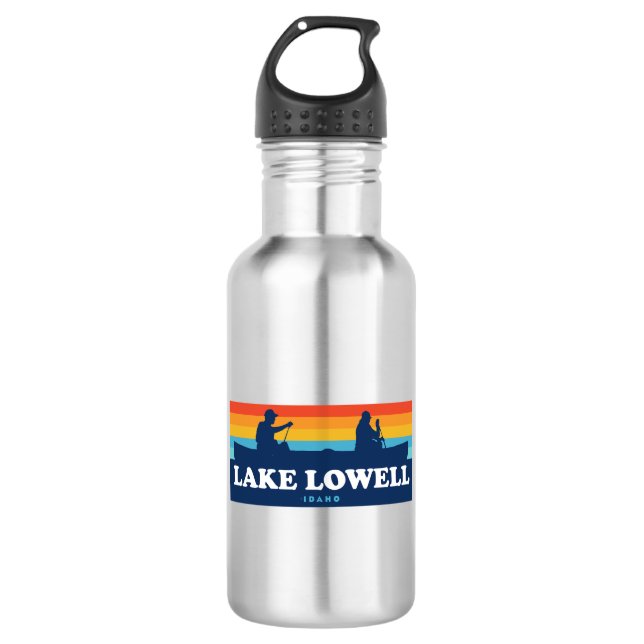 Lake Lowell Idaho Canoe Edelstahlflasche (Vorderseite)