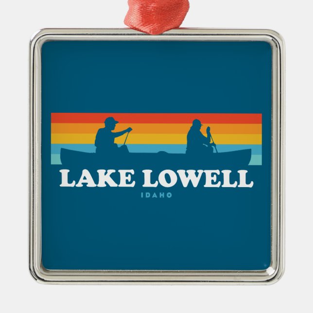Lake Lowell Idaho Canoe Ornament Aus Metall (Vorne)