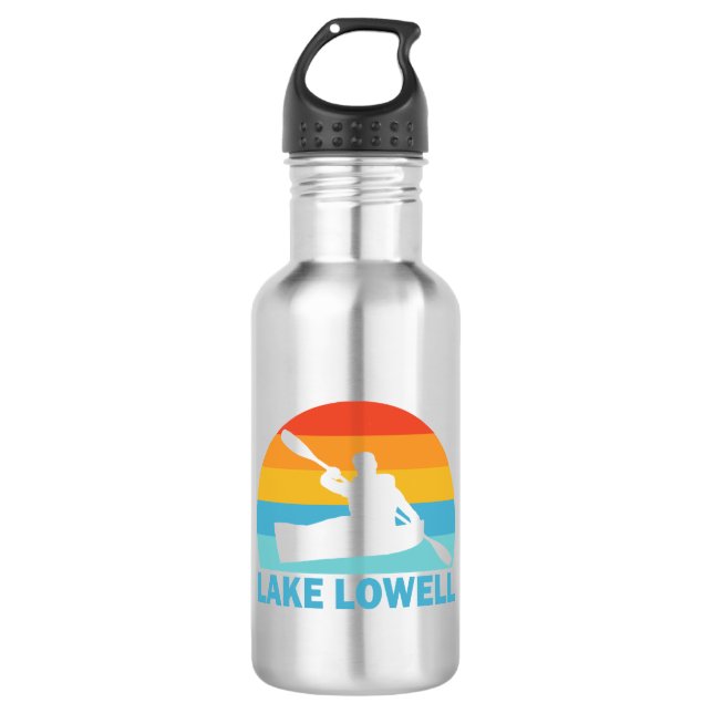 Lake Lowell Idaho Kayak Edelstahlflasche (Vorderseite)