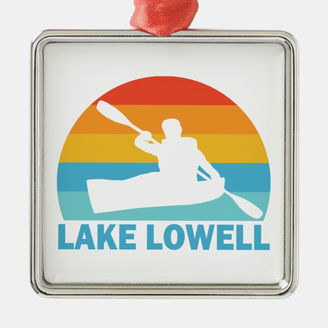 Lake Lowell Idaho Kayak Ornament Aus Metall (Vorne)