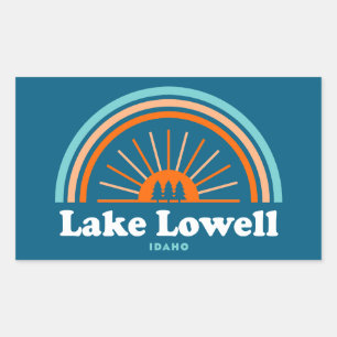 Lake Lowell Idaho Rainbow Rechteckiger Aufkleber