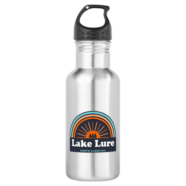 Lake Lure North Carolina Rainbow Edelstahlflasche (Vorderseite)