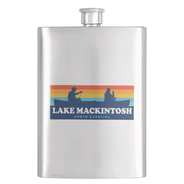 Lake Mackintosh North Carolina Canoe Flachmann (Vorderseite)