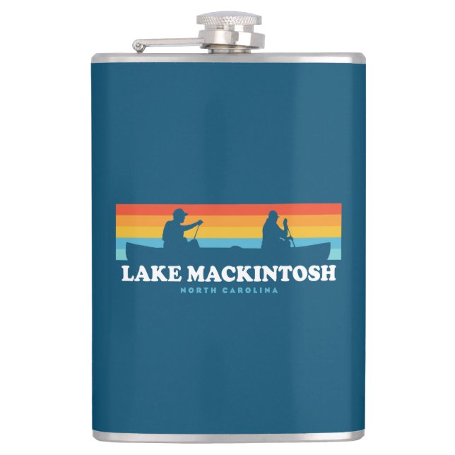 Lake Mackintosh North Carolina Canoe Flachmann (Vorderseite)