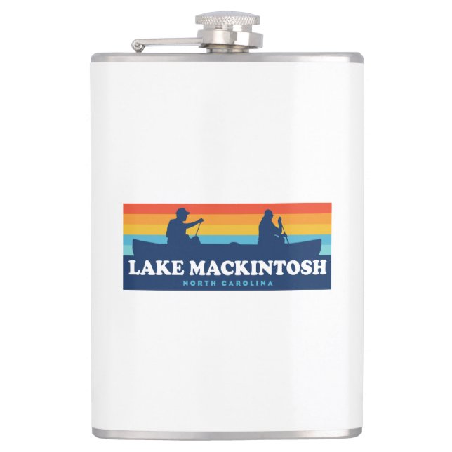 Lake Mackintosh North Carolina Canoe Flachmann (Vorderseite)