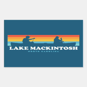 Lake Mackintosh North Carolina Canoe Rechteckiger Aufkleber
