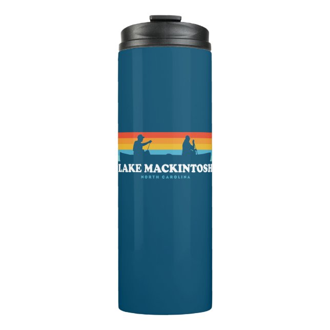 Lake Mackintosh North Carolina Canoe Thermosbecher (Vorderseite)