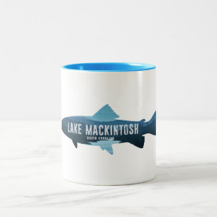 Lake Mackintosh North Carolina Fisch Zweifarbige Tasse