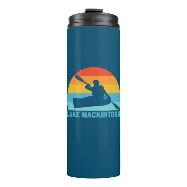 Lake Mackintosh North Carolina Kayak Thermosbecher (Vorderseite)