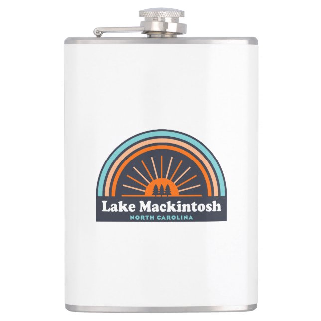 Lake Mackintosh North Carolina Rainbow Flachmann (Vorderseite)