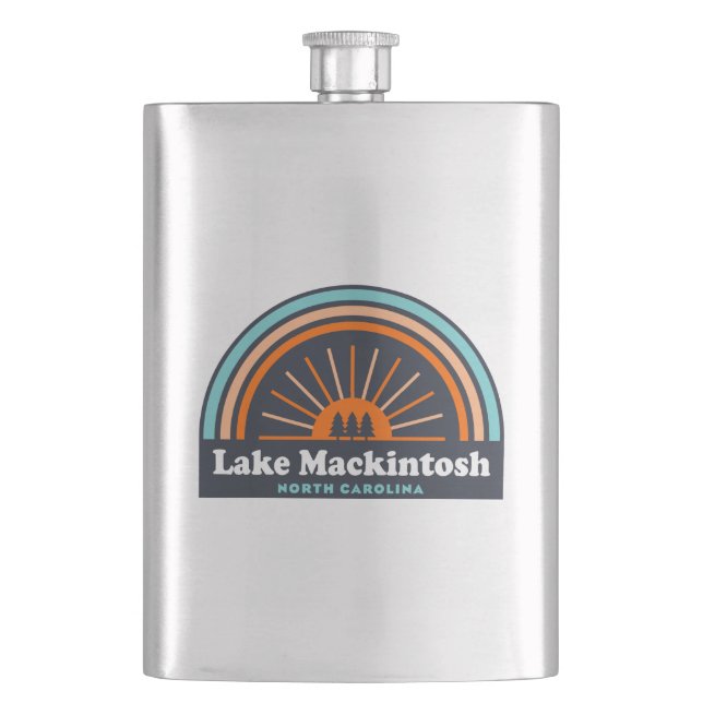 Lake Mackintosh North Carolina Rainbow Flachmann (Vorderseite)